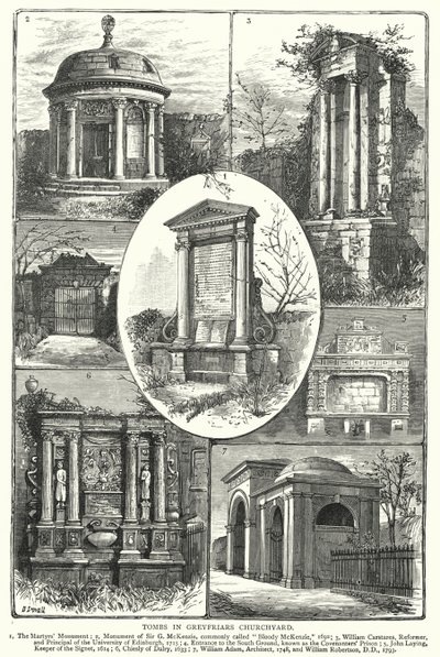 Tombs in Greyfriars Churchyard by English School