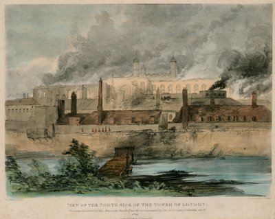 Tower of London Fire, 1841 by English School