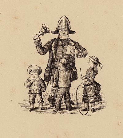 Town Crier and Children by English School