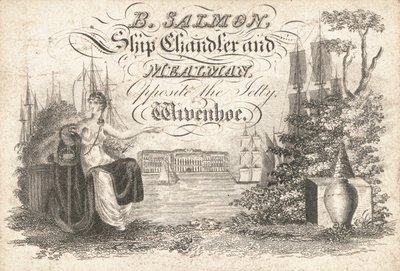 Trade card, B Salmon by English School