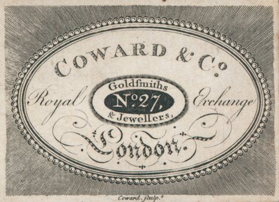 Trade Card, Coward & Co by English School