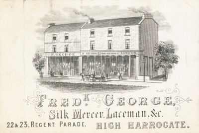 Trade card, Frederick George, silk mercer and laceman by English School