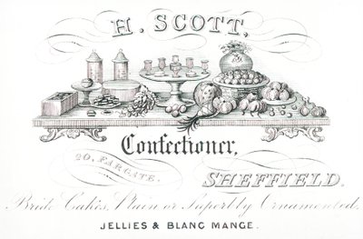 Trade card, H Scott by English School
