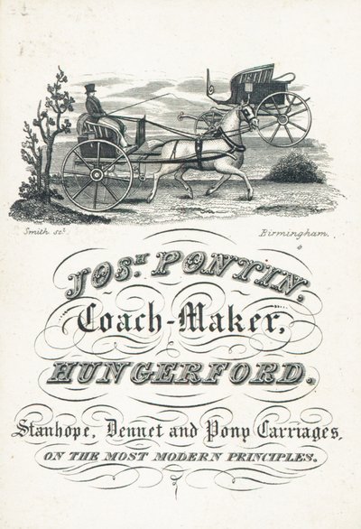 Trade Card, Joseph Pontin by English School