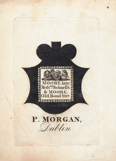 Trade card, P Morgan by English School