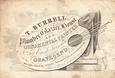 Trade card, T Burrell by English School
