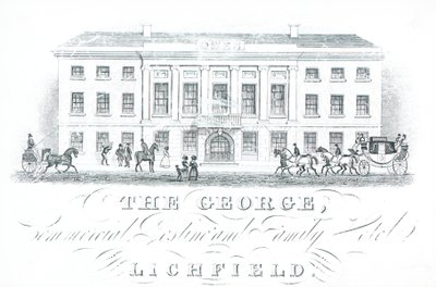 Trade card, The George by English School