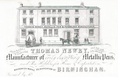 Trade card, Thomas Newey by English School