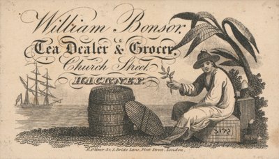 Trade Card, William Bonsor by English School