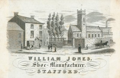 Trade card, William Jones by English School