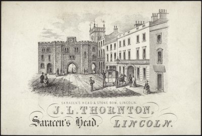 Trade Card for J. L. Thornton by English School
