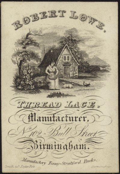 Trade Card for Robert Lowe by English School