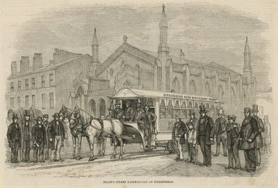 Trains Street Railway Car at Birkenhead by English School