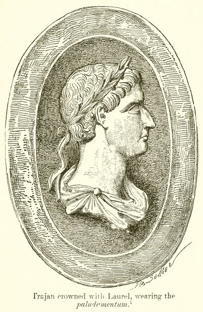 Trajan Crowned with Laurel, Wearing the Paludamentum by English School