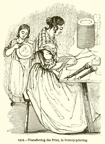 Transferring the Print, in Pottery-Printing by English School