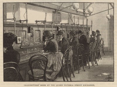 Transmitters Room at the Queen Victoria Street Exchange by English School