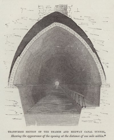 Transverse section of the Thames and Medway Canal Tunnel by English School