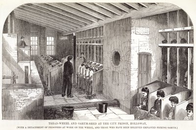 Tread-Wheel and Oakum-Shed at the City Prison, Holloway, from The Criminal Prisons of London and Scenes of Prison Life by Henry Mayhew and John Binny, 1862 by English School