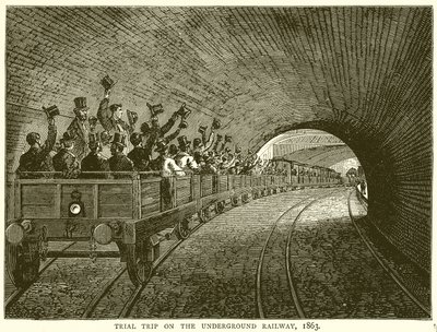 Trial Trip on the Underground Railway, 1863 by English School
