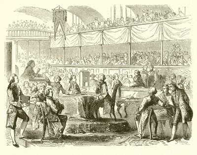 Trial of Louis XVI by English School
