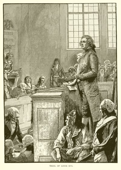 Trial of Louis XVI by English School