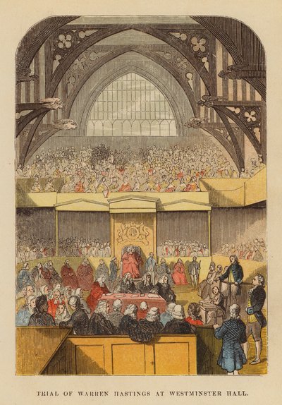 Trial of Warren Hastings at Westminster Hall by English School