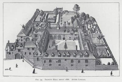 Trinity Hall about 1688, after Loggan by English School