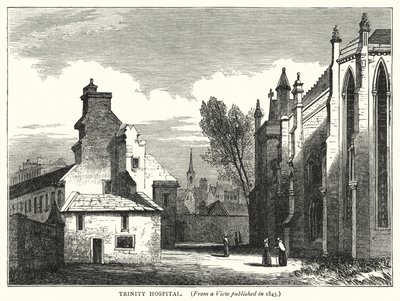 Trinity Hospital (engraving) by English School