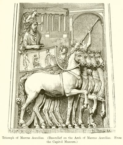 Triumph of Marcus Aurelius (Bas-Relief on the Arch of Marcus Aurelius. From the Capitol Museum) by English School