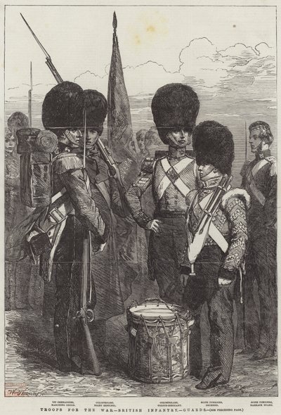 Troops for the War, British Infantry, Guards by English School