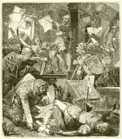 Troubles in Germany--Destruction of a Printing Office by English School