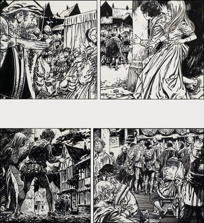 Tudor scenes by English School