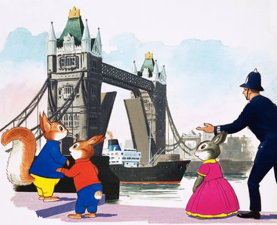 Tufty and London Bridge by English School