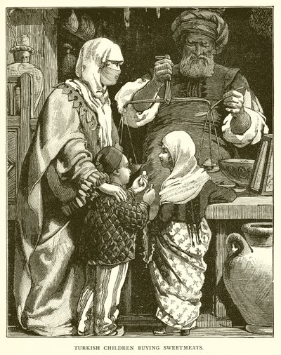 Turkish Children Buying Sweetmeats by English School