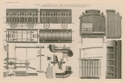 Twin Carriages for the Metropolitan Railway by English School