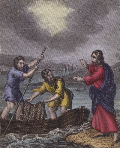 Two Fishers on Their Poor Employ Intent by English School