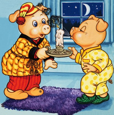 Two Little Pigs by English School