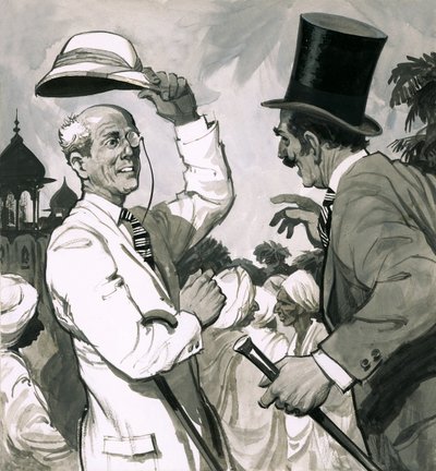 Two Men in the Same School Tie Meet in a Far-Flung Corner of the Empire by English School