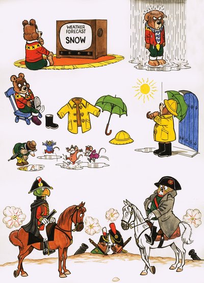 Unidentified cartoons by English School