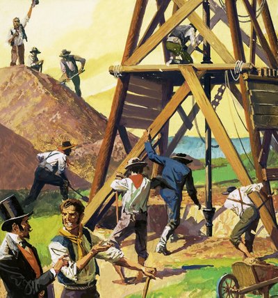 Unidentified Oil Drilling Rig by English School