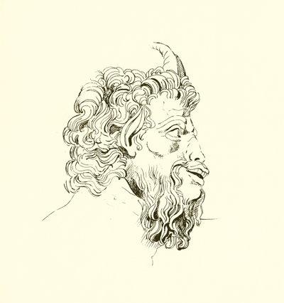 Union of a Human Face with that of a Goat, from the Villa Albani by English School
