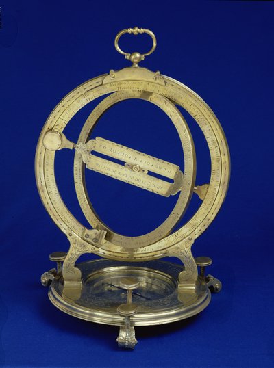 Universal Equinoctian Standing Ring Dial, probably made by Thomas Heath, c.1730 by English School