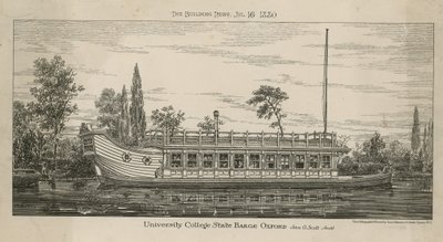 University College State Barge by English School