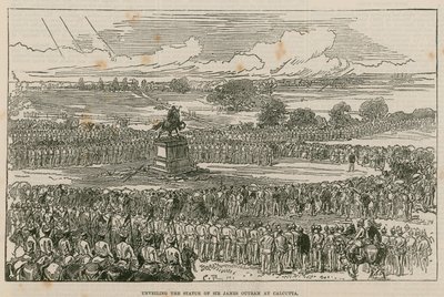 Unveiling the statue of Sir James Outram at Calcutta by English School