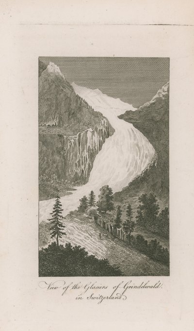 View of the Glaciers of Grindelwald by English School