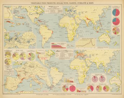 Vegetable Food Products: Sugar, Wine, Raisins, Currants and Hops by English School