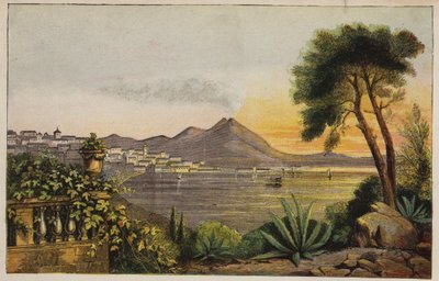 Vesuvius and the Bay of Naples, Italy by English School