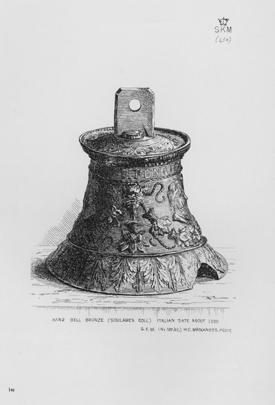 Victoria and Albert Museum: Hand Bell, bronze, Soulages Collection, Italian, date about 1500 by English School