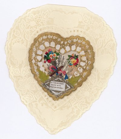 Victorian Valentine Card by English School
