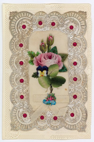 Victorian Valentine Card by English School